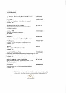 counselling-numbers